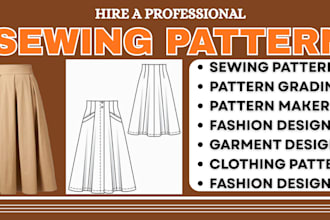 design custom garment sewing pattern and patterns grading