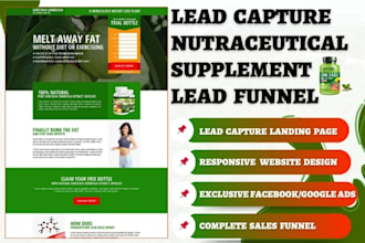 generate health supplement leads nutraceutical vitamin supplement build website