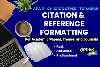 format and fix your reference and citations in apa 7, chicago or turabian style