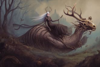 illustrate myth inspired fantasy scenes and story moments