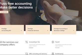 design accounting firm website, finance website, bookkeeping website,tax website