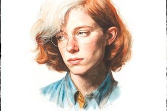 draw and paint an original watercolor portrait