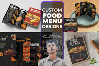 design food menu, modern menu and affordable menu design