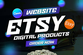 design responsive canva website templates for etsy to resell