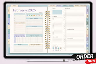 etsy digital planner, hyperlinked planner journal, etsy digital planner products