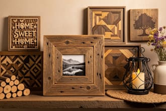 do custom handmade wooden frames, photo frame, wood wall art and rustic decors