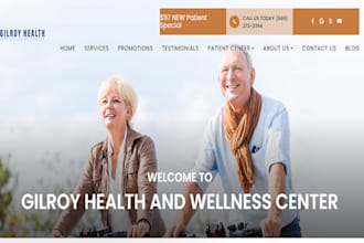 design wix health wellness website health resort fertility service website