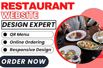 design restaurant website qr menu online ordering reservations delivery catering