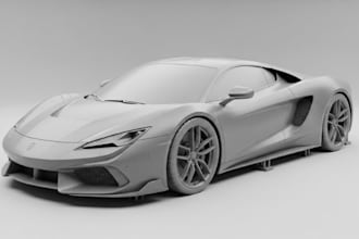 create 3d car modeling, high poly car, 3d car rendering, and 3d vehicle design