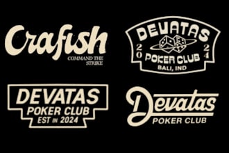 create custom hand drawn vintage typography