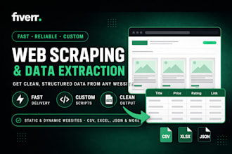 develop a web scraper for you