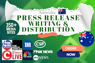write professional and distributes australia press release