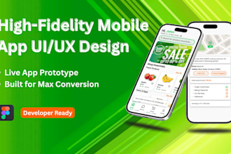 design an interactive mobile app uiux prototype