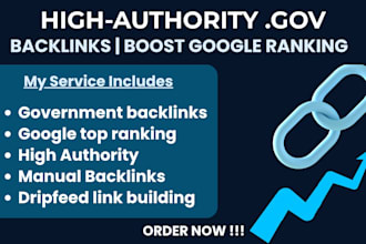 build high quality government and educational authority backlink for SEO ranking