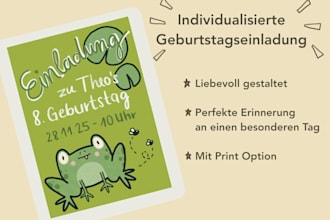 illustrate your kids birthday invitation