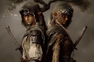 draw your fantasy character, rpg character or portrait
