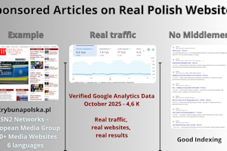 publish SEO guest post on polish websites with real traffic