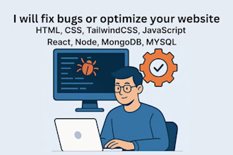 fix bugs or optimize your HTML, CSS, js, react, or node website