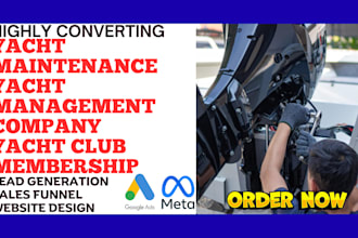 generate yacht maintenance yacht management company leads and website