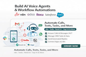 build ai voice agents and workflow automations with n8n, odoo, roku, salesforce