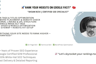 optimize your website for perfect on page SEO free page audit