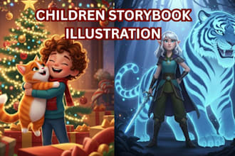 illustrate children story book illustration, kids story book illustration