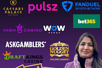 write SEO optimized igaming and entertainment articles