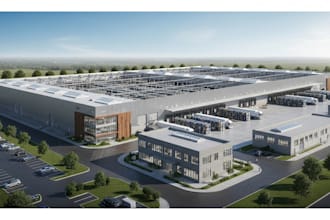 design cgi 3d warehouse, commercail and industrial building space and facility