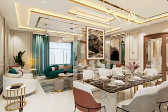 render 3d interior architect, interior, exterior design, house, parlor rendering