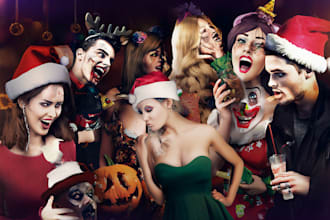 create custom holiday themed social media graphics