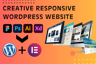 create a modern responsive wordpress website as elementor pro expert