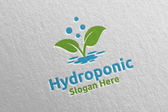 design modernhydroponic farming logo