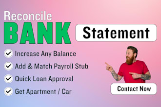 reconcile bank statement PDF to editable format