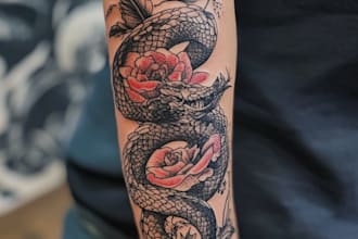draw a tattoo design of tattoo sleeve