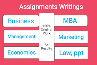 economics, leadership, law, business, marketing, project management assigned