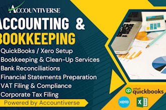 set up, clean up and do bookkeeping and accounting in quickbooks or xero