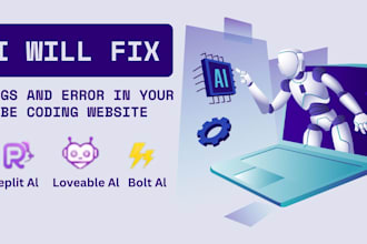 fix vibe code errors, bugs and cleanup your loveable, replit, base44, bolt apps