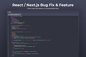 fix your react, nextjs bugs or implement frontend features