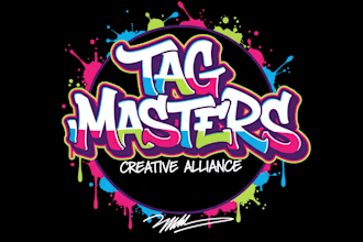 make cartoon vintage hand lettering graffiti signature logo