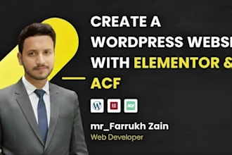 create wordpress website with elementor and acf or elementor pro