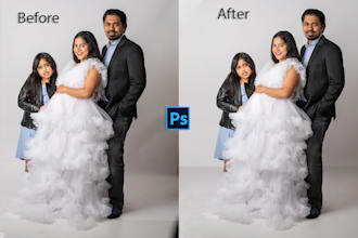 retouch family, maternity, newborn, baby, and model photos