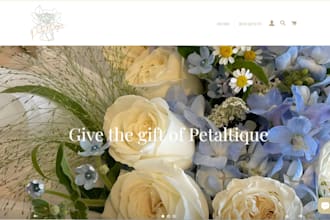 wix flower shopify store florist floral arrangement bouquet dropshipping store