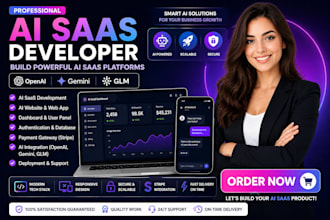 be your saas developer to build custom ai saas web apps and ai web developement