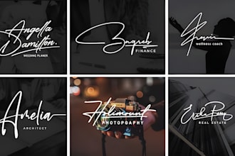 do custom photography calligraphy handwritten signature logo