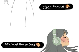 draw minimal modern line art illustration