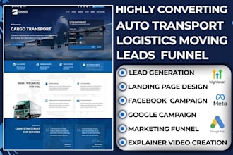 generate auto transport leads logistics trucking dispatch moving company website