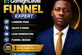 build gohighlevel sales funnel landing page and lead generation