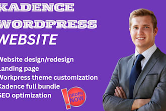 design kadence wordpress website with kadence block, gutenberg blocks, spectra
