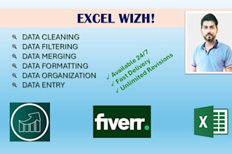 clean, merge, sort, transform, format and filter data