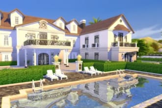 custom dream house sims 4 sims cc  vfx senser  for custom building second life